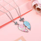 Dacitiery 2 Pcs Puzzle Heart Necklace Best Friend Necklace Alloy Pendant Friendship Jewellery Gift For Girls Women Graduation Birthday Gift