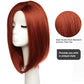 BESTUNG Short Bob Red Wigs for Women Neck Length Full Wig Natural Honey Red color Looking with Wig Cap(12 inch)