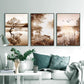 Set of 3 Poster Bohemian Poster Set Aesthetic Plant Pictures Modern Abstract Art Wall Pictures Boho Decorative Pictures, Without Frame (Poster 10.40 x 60 cm x 3 Pieces)