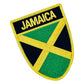 Jamaica Shield Flag Embroidered Emblem Rasta Jamaican Rastafarian Badge Applique Fastener Hook and Loop National Patc