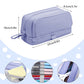 Eucomir Pencil Case with 4 Compartments for Girls Boys, Aesthetic Large Stationery Organizer for Kids Women Men Teenagers Students,Purple