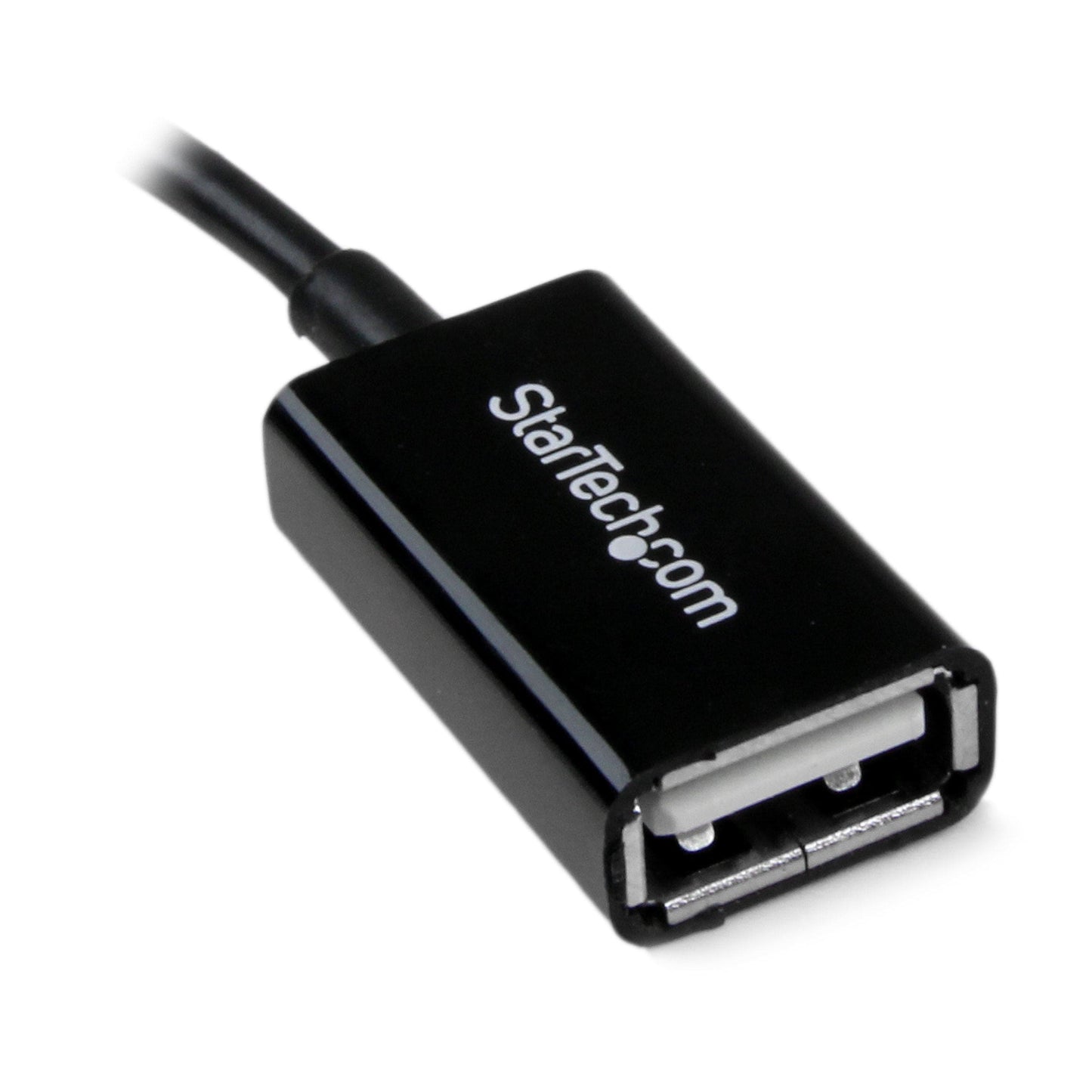 STARTECH.COM 5In Micro USB to USB Otg Host Adapter - Micro USB Male to USB a Female On-The-Go Host Cable Adapter, Black