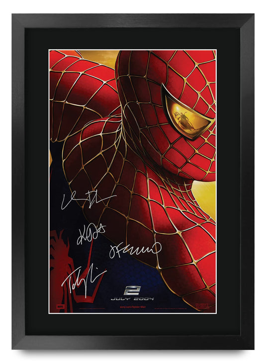 HWC Trading FR A3 Spider-Man 2 Tobey Maguire Gifts Printed Poster Signed Autograph Picture for Movie Memorabilia Fans - A3 Framed