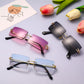 FANTESI 3 Pcs Square Rimless Sunglasses Fashion Frameless Glasses Eyewear Rectangle Transparent Glasses for Women Men (Random Color)