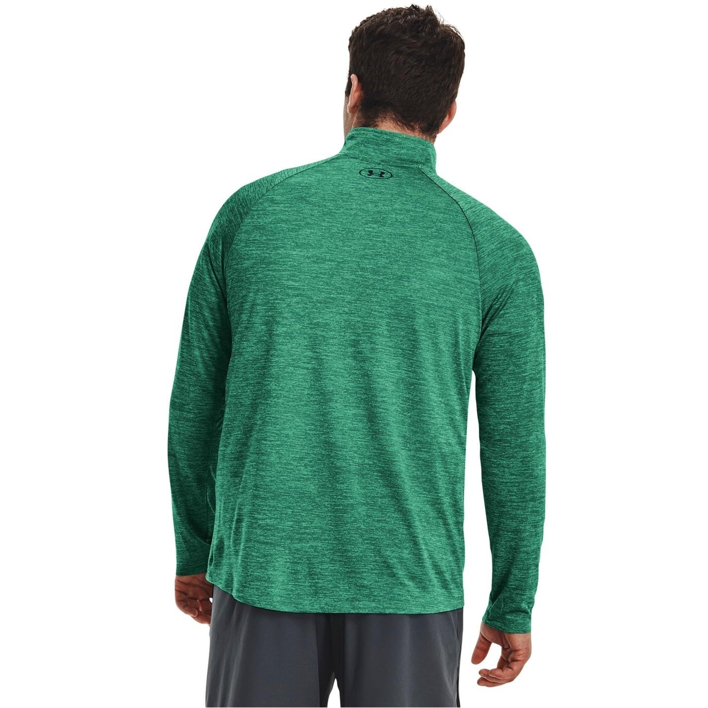 Under Armour Men's Tech 2.0 1/2 Zip-up Long Sleeve T-shirt Sweatshirt, (508) Birdie Green / Coastal Teal / Black, M