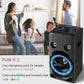 Home Stereo System 100W Partybox with CD Player, Bluetooth/FM Radio, USB/AUX Input, LED Lights, Karaoke Function, Remote Control (TB-P10)