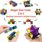 Yeefunjoy Star Cube Magic Cube Set, 2 in 1 Colorful Infinity Cube, Stress Anxiety Relief Creative Decompression Cube, Transforming Cubes Magic Puzzle Cubes for Kids and Adults