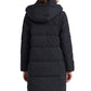 Orolay Women's Thickened Down Jacket Long Winter Coat Hooded Puffer Jacket Pirate Black L