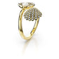 Swarovski Idyllia open ring, Crystal pearl, Shell, White, Gold-tone plated