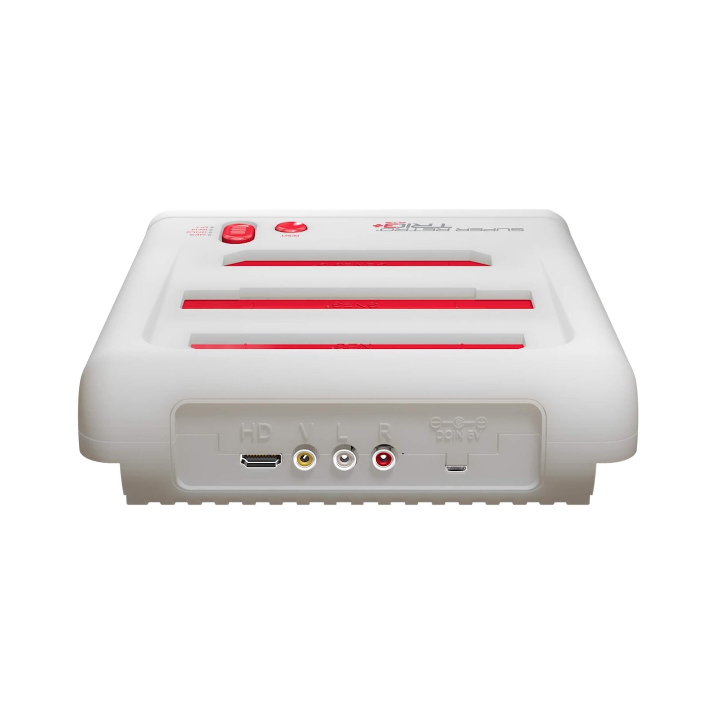 Retro-Bit Super Retro Trio HD Plus 720P 3 in 1 Console System - HDMI Port - for Original NES/SNES, Super Nintendo and Sega Genesis Games - Red/White