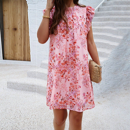 Dress Spring/Summer Elegance Print sleeveless dress