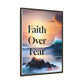 Faith over fear Matte Canvas, Framed (Multi-color) by Meraki  studio