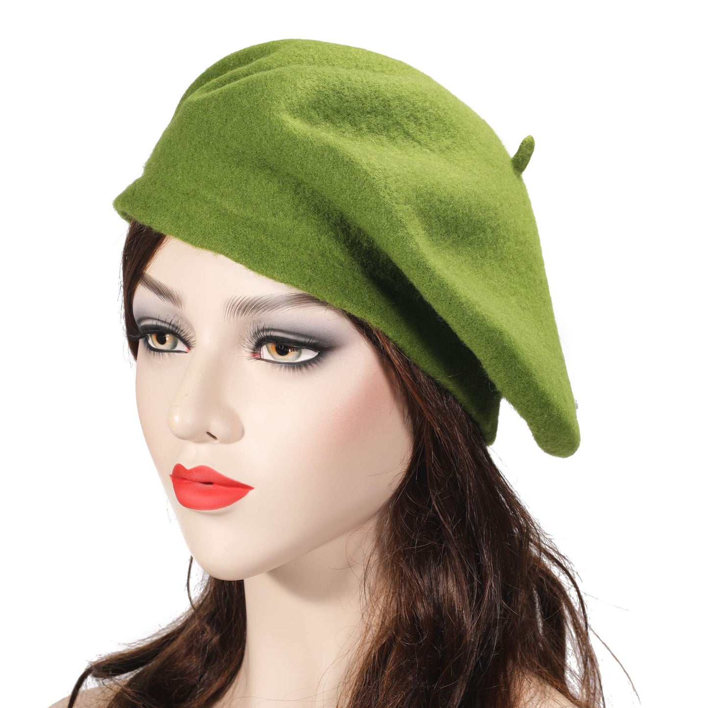 ZLYC Women's Baskenmütze Beret, Light Green, One Size