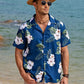 COOFANDY Men's Hawaiian Shirt Short Sleeve Button Up Shirts Summer Linen Shirts