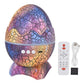 YWBL-WH Dinosaur Eggs LED Star Projector, LED Star Projector Dinosaur Egg Adjustable Angle Bluetooth Night Light Projector White Noise with, Wall Lights