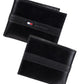 Tommy Hilfiger Men's Leather Wallet - Thin Sleek Casual Bifold with 6 Credit Card Pockets and Removable ID Window, Black