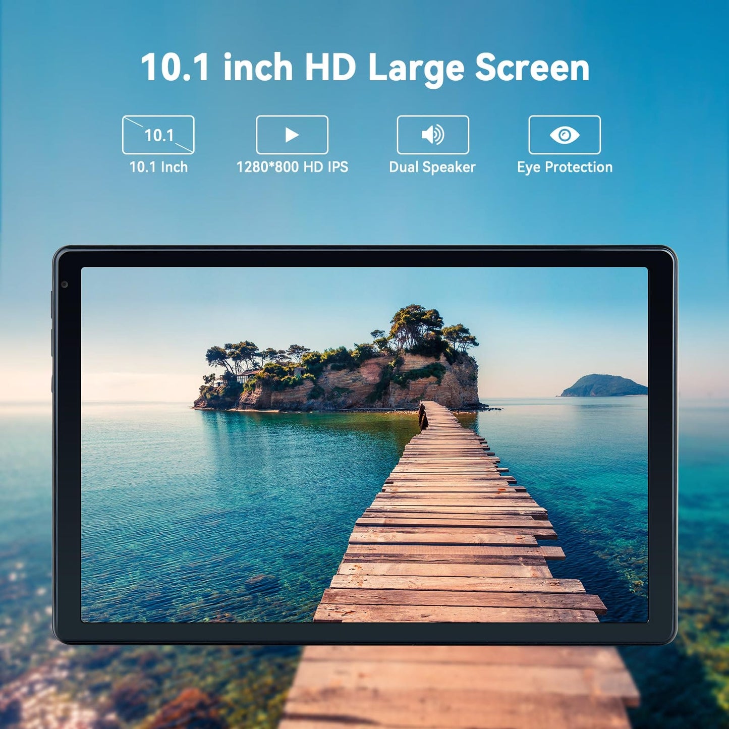 FancyDay Tablet 10 inch, 128GB Android Tablets with 8GB RAM Octa Core, WiFi 6, 5MP+8MP Camera, 5000mAh battery, Bluetooth 5.0, Tablet PC with Widevine L1- Gray