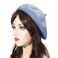 ZLYC Women's Classic French Artist Beret Beret, Sky Blue, One Size