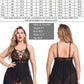 Avidlove Plus Size Lace Chemsie Woman Lingerie Babydoll Sleepwear Bridal Nightdress (Black, XXL)