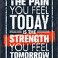 Trending Motivational Inspirational Quotes Poster Prints, Quotes Arts, Wall Arts Gym Poster (A4, The pain you feel...)