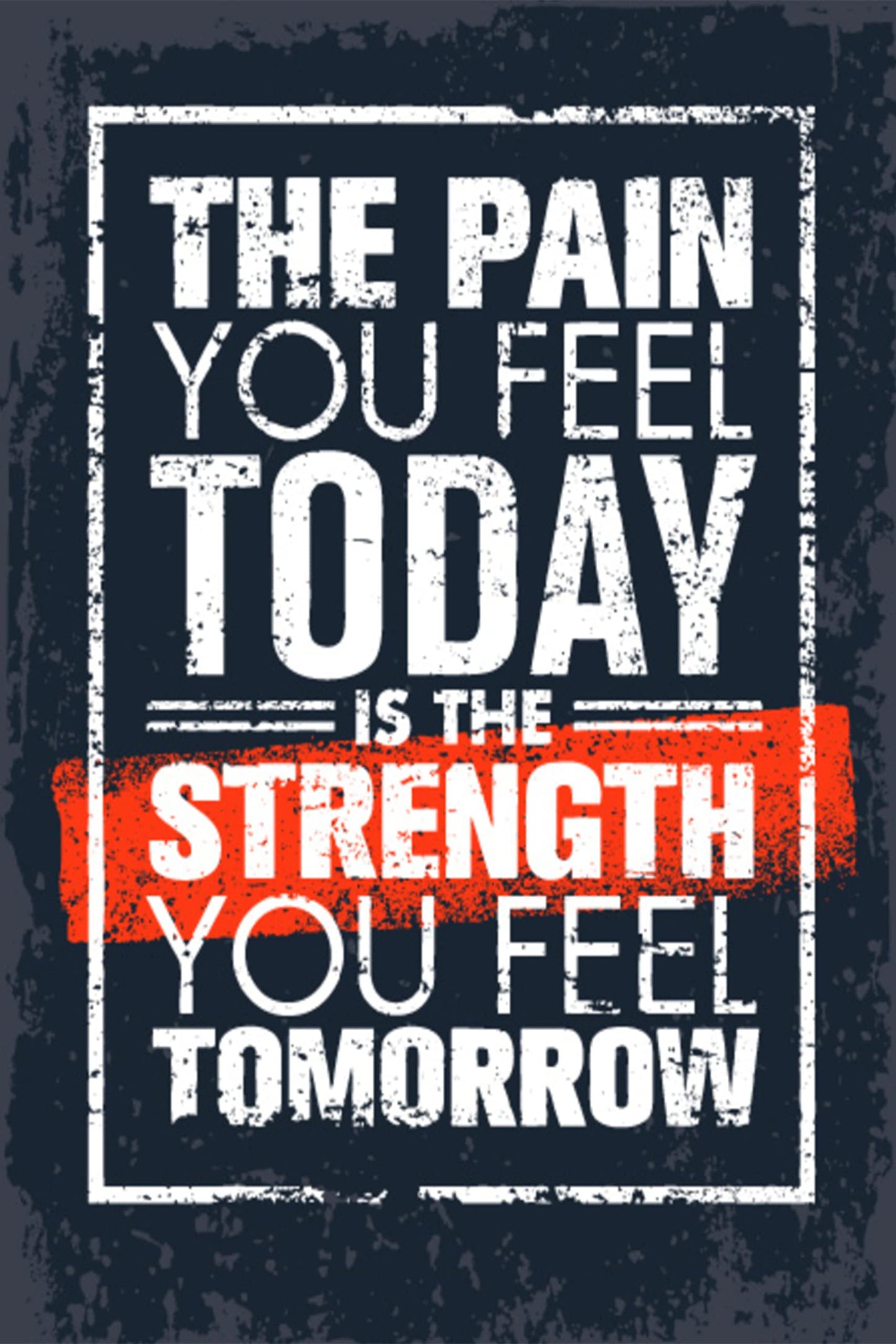 Trending Motivational Inspirational Quotes Poster Prints, Quotes Arts, Wall Arts Gym Poster (A4, The pain you feel...)