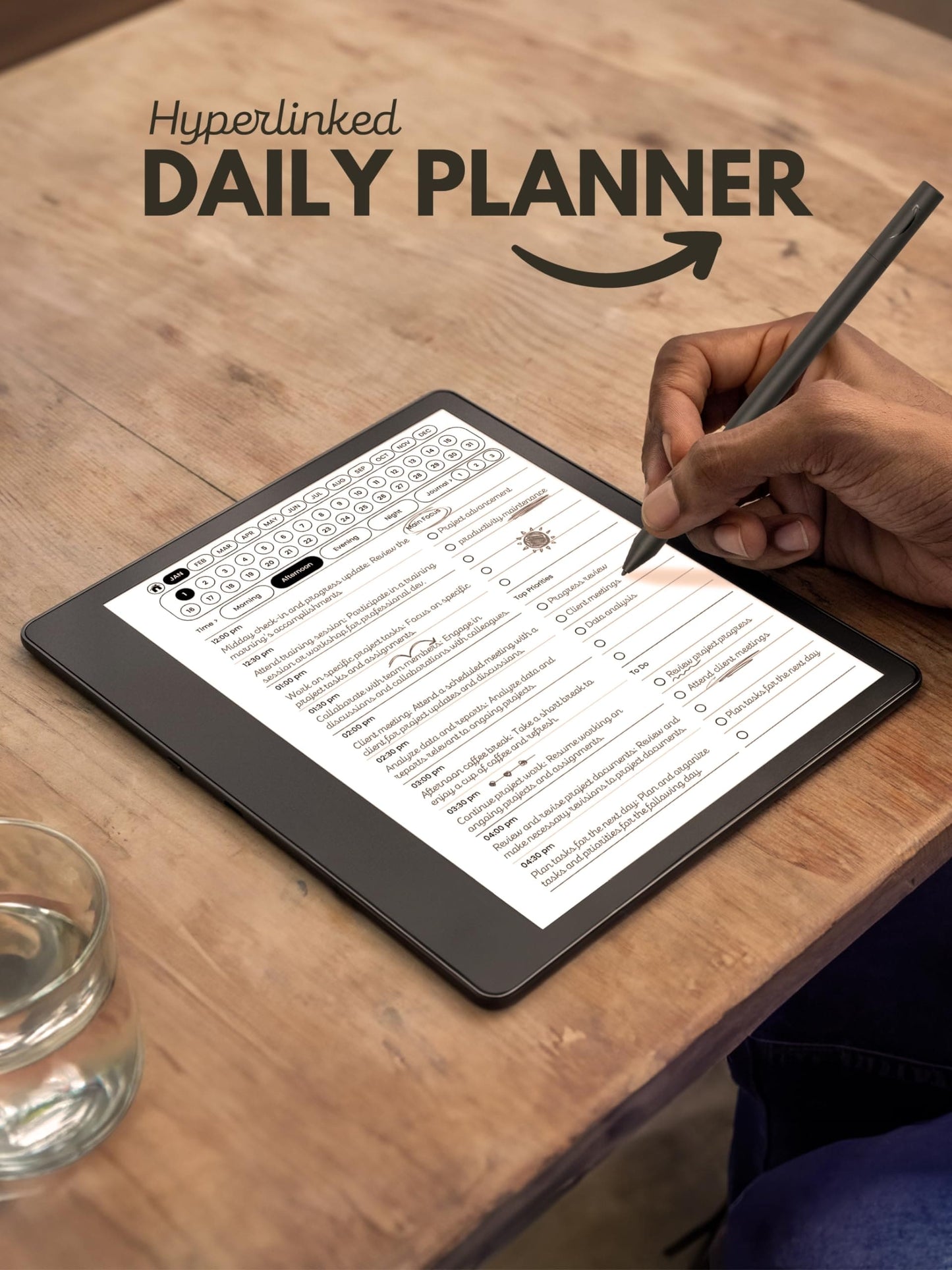 Hyperlinked Daily Planner (Kindle Scribe Only)