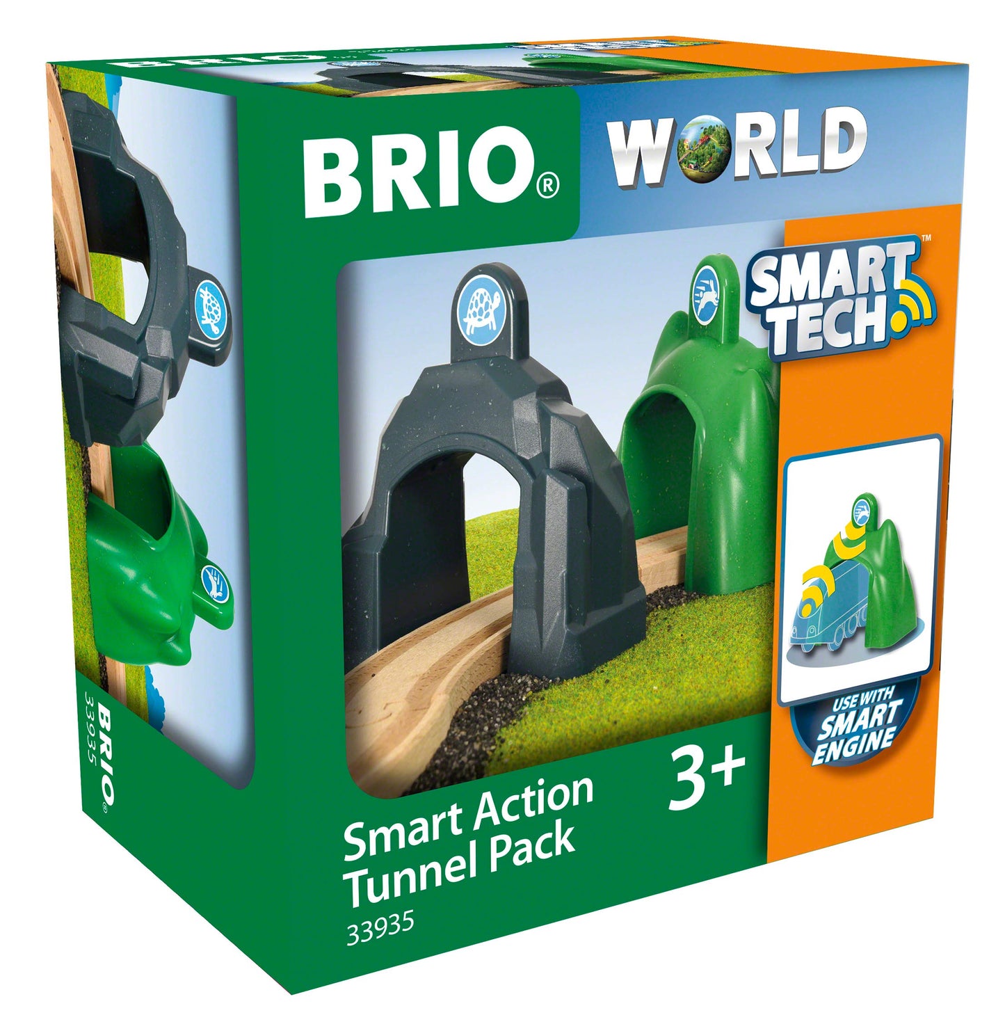 BRIO World Smart Tech Railway Action Tunnel Pack for Kids Age 3 Years Up - Compatible with all BRIO Train Sets & Accessories