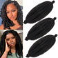 Xtrend 3 Packs 12 Inch Soft Springy Afro Twist Hair Pre-Separated Spring Twist Hair for Faux Locs Natural Black Marley Twist Crochet Braiding Hair Synthetic Hair Extensions for Black Women 1B#