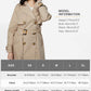 Orolay Long Trench Coat for Women with Belt Lightweight Double-Breasted Duster Trench Coat Slim Fit Khaki XL