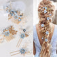 Ainelure Hair Accessories for Women, 8pcs Hair Pins Bride Flower Hair Pearls, Bridal Wedding Hair Accessories for Women Girls Gifts