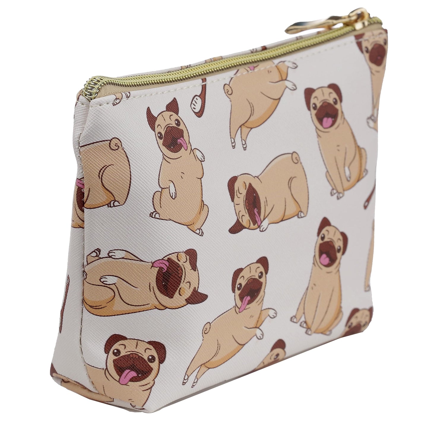 Puckator Mopps Pug Small PVC Toiletry Makeup Wash Bag - Make Up Bag - Travel Toiletries Bag - Wash Bag for Women and Men - Toiletry Bags - Travel Makeup Case - Cosmetic Bag - Wash Bag for Kids