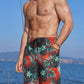 COOFANDY Men Swim Trunks 9 Inch Inseam Bathing Suit Hawaiian Beach Shorts Pocket