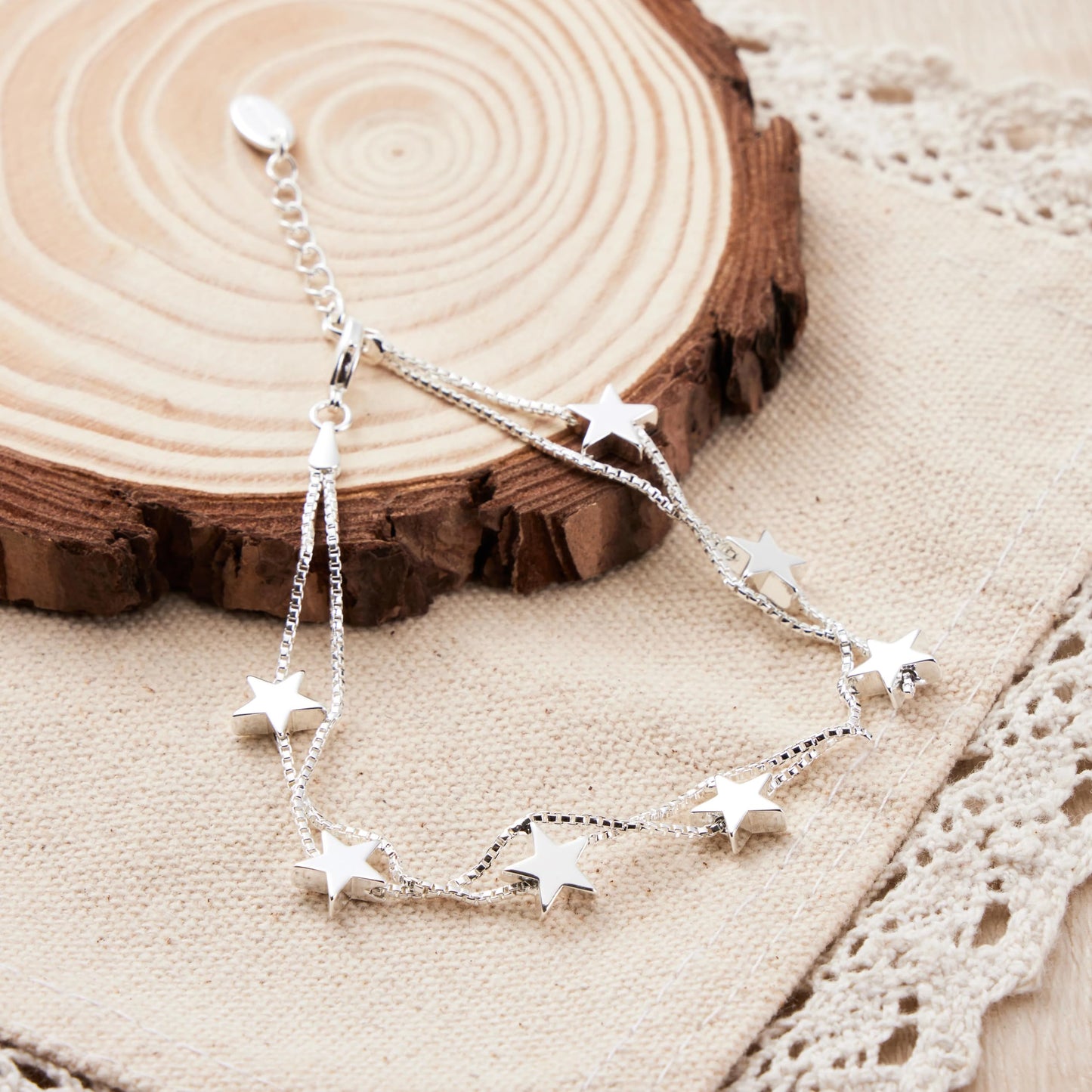 Philip Jones Silver Plated Star Bracelet