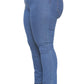 UC Womens Ex High Street Brand Straight Leg Denim Jeans Ladies Stretch Curve Fit Pockets (Blue, 20)