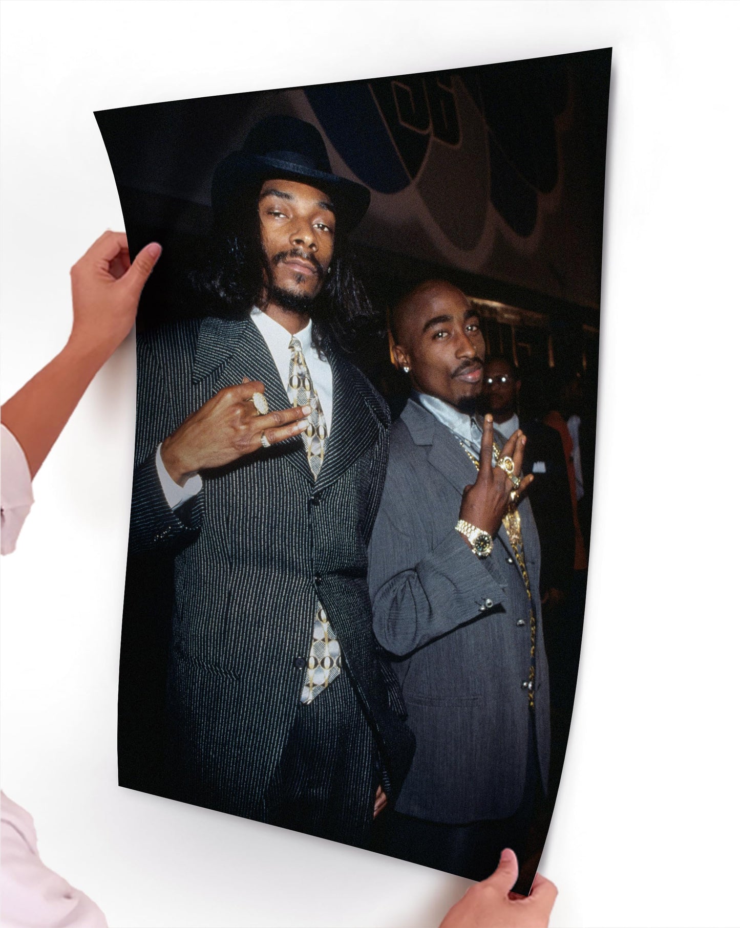 Tupac & Snoop Dogg (in Suits) Music Poster print Size 11 x 17 Inches (28 cm x 43 cm) (280mm x 430mm) Frosted Finish Paper Material Gift Decorative Print Wall