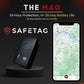 SafeTag Mag – Rechargeable Magnetic GPS Tracker, Car, Van, Motorbike, Caravan, etc. 34-195 Countries, 90 Day Standby, Real Time Tracking and Notifications, 7 Day Free Trial+SIM Included, UK Company