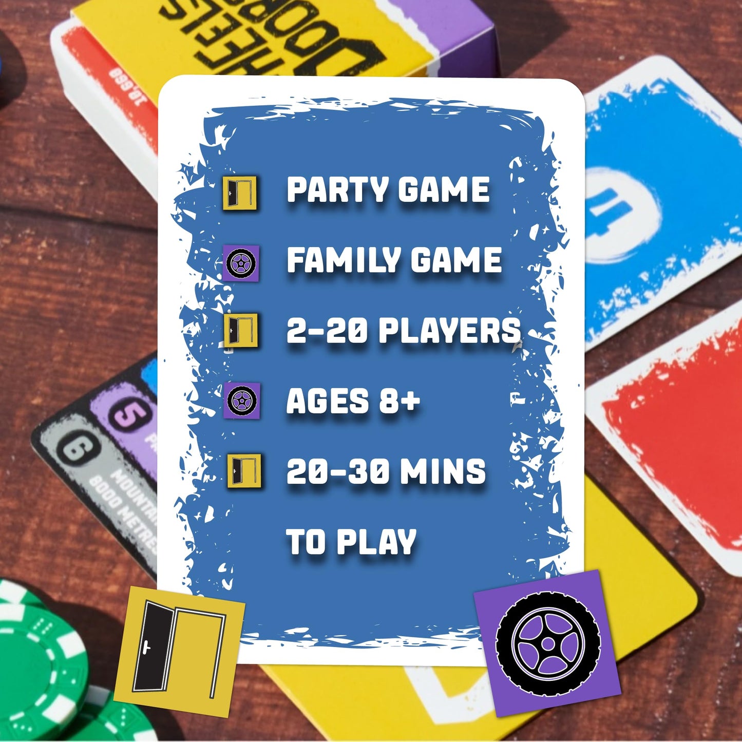 Wheels Vs Doors Board Game | What Are There More of In The World? | The Trivia Game of Laughter, Discussion and Debate for Kids 8+ and Adults |