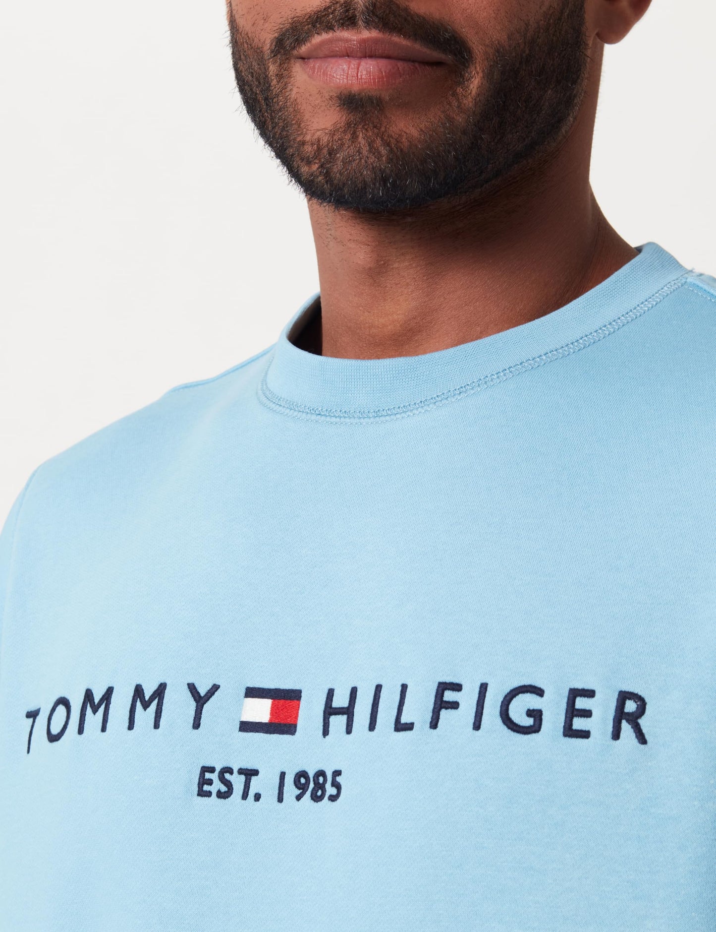 Tommy Hilfiger Men's TOMMY LOGO SWEATSHIRT Sleepy Blue S