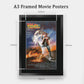 HWC Trading A3 FR Back to the Future Movie Poster Cast Signed Gift FRAMED A3 Printed Autograph Christopher Lloyd Michael J Fox Gifts Print Photo Picture Display