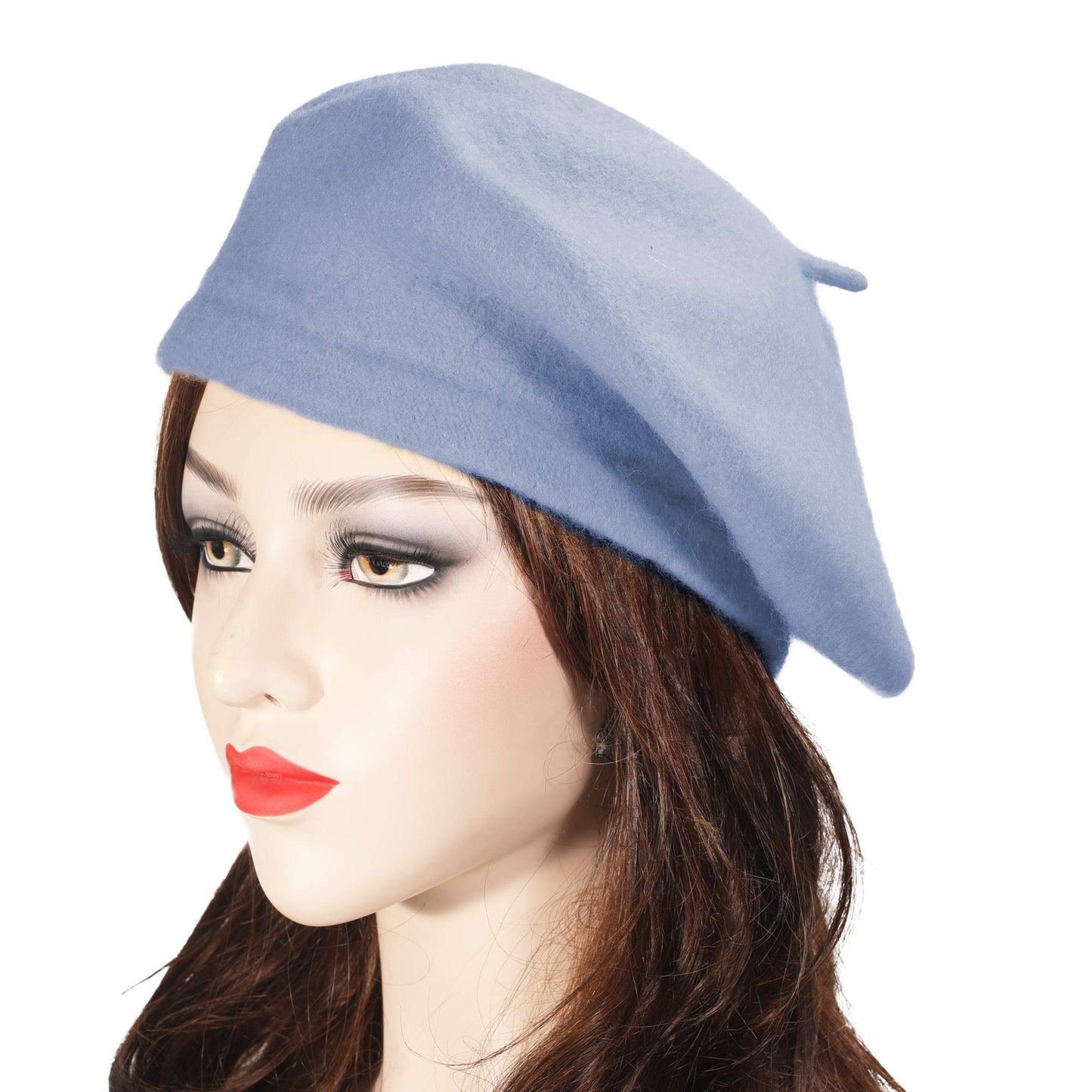 ZLYC Women's Classic French Artist Beret Beret, Sky Blue, One Size