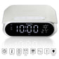 Roxel RAC-10 Bedside Alarm Clock With Super Fast Wireless Charging (5W/10W/15W), For iPhone & Samsung, USB Charger, Mood Lighting Night Lamp function Dimmable LED Display (White)