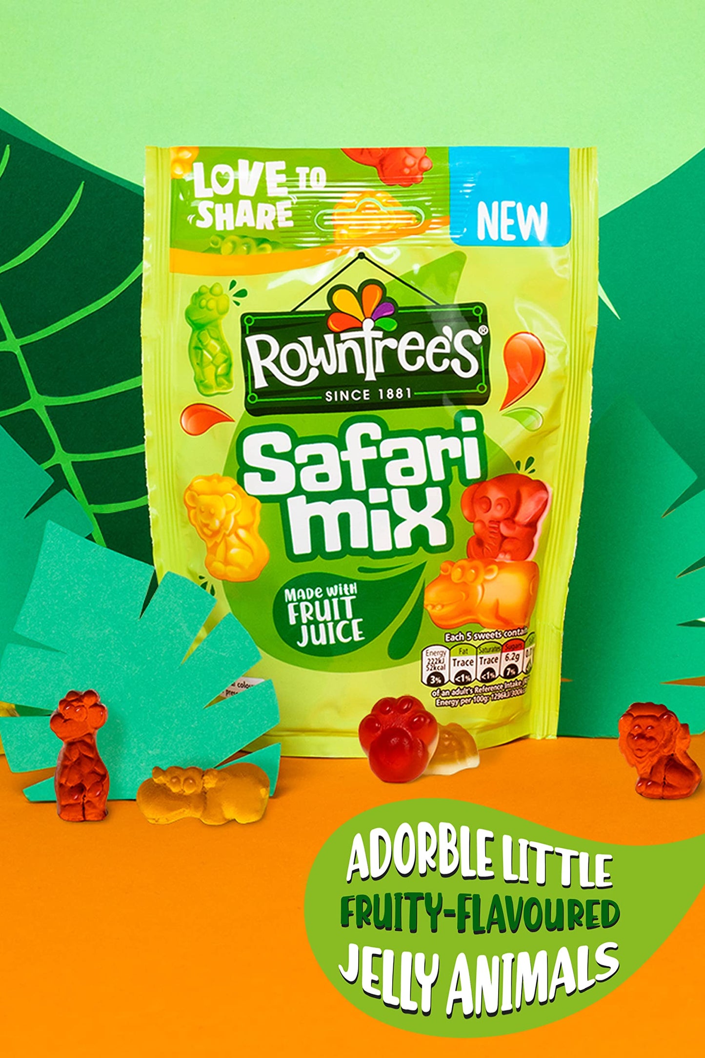 Rowntree’s Safari Mix Sweets Sharing Bag, 115g