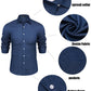 COOFANDY Mens Casual Dress Shirt Long Sleeve Button Down Shirts Untucked Shirts Slim Fit Clear Blue