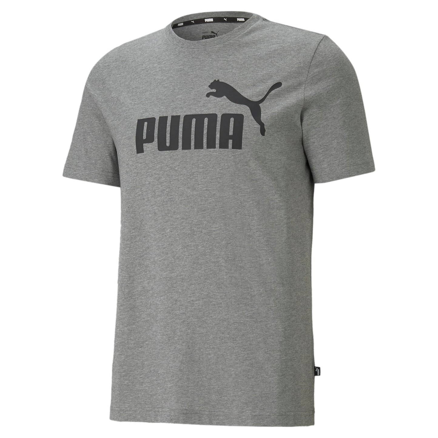 PUMA Mens Ess Logo Tee T-shirt, Medium Gray Heather, L EU