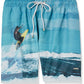 BOSS Hugo Men's Springfish Swim Trunks, Surfer Blue, Small