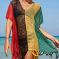 Bsubseach Crochet Cover Up Beach Dresses Swimsuit Coverups for Swimwear Women with Tassel Patchwork