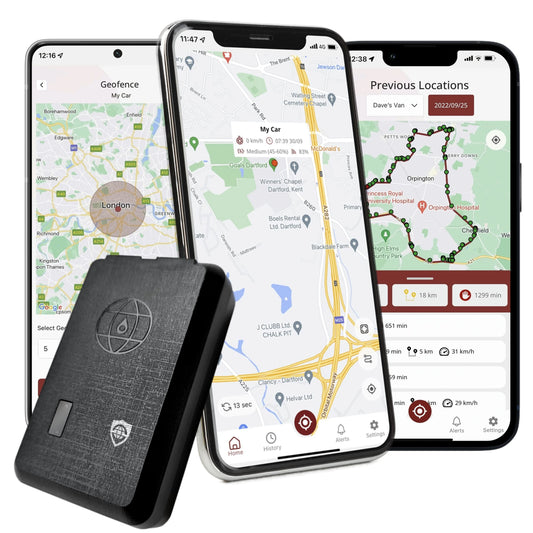 SafeTag Mag – Rechargeable Magnetic GPS Tracker, Car, Van, Motorbike, Caravan, etc. 34-195 Countries, 90 Day Standby, Real Time Tracking and Notifications, 7 Day Free Trial+SIM Included, UK Company