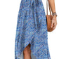 GRECERELLE Womens Summer Maxi Dress Boho Floral Cocktail Polka Dot Wrap Dresses V Neck Casual Party Bohemian Flowy Long Dress for Ladies (Fp Cashew Cyanblue, L)