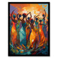 Artery8 Abstract Africa Dance African Dancing Painting Rhythm Body Energy Theatre Arts Artwork Artwork Framed Wall Art Print A4