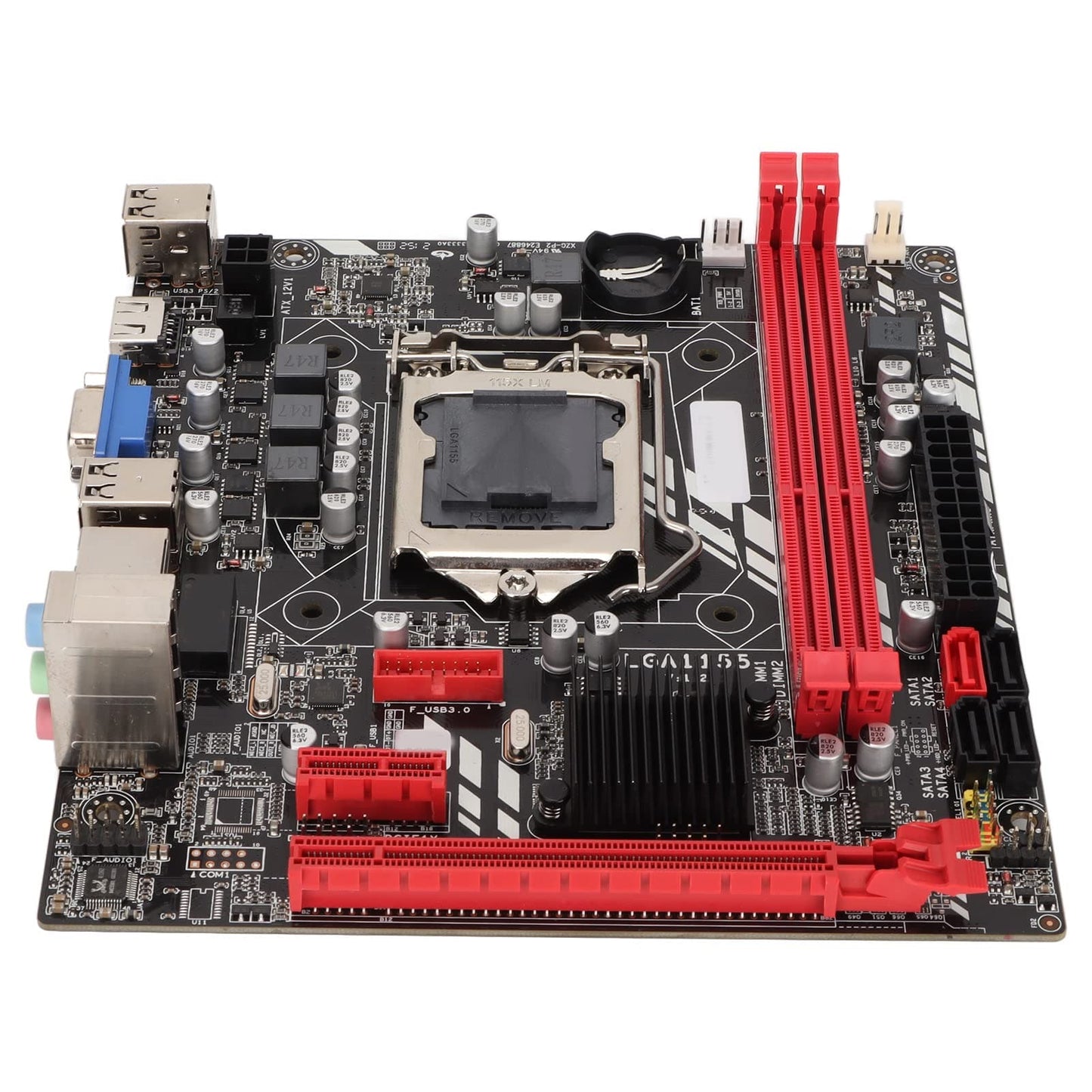 B75M Motherboard LGA1155, M ATX DDR3 Motherboard with 5.1 Channel Sound Card, 100M Network Card, VGA, SATA3.0, 2 x DDR3 Memory Slots for PC, Desktop